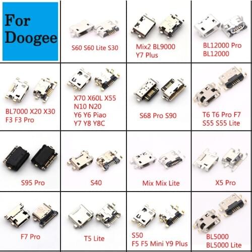 1PCS For DOOGEE X20 X30 Y7 Y8 Y6 piano Mix lite S30 S60 lite BL7000 BL12000 pro Mix2 S95 PRO Charging Dock Connector Port Socket