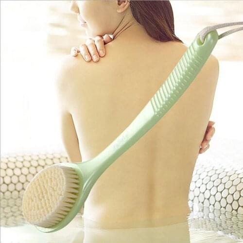 1Pcs Premium Natural massage brush Cleaning Bath Long Handle Hanging Soft Mesh Body Brush Scrubber Skin Cleaning Massager Brush