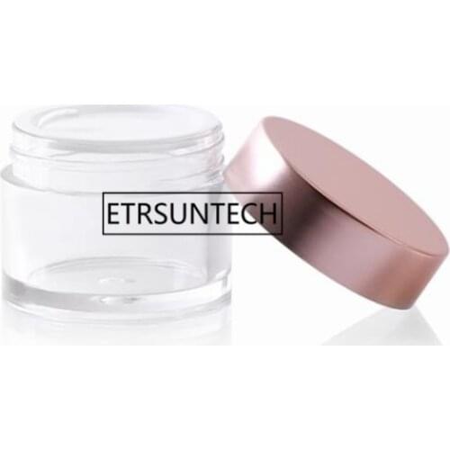 100pcs 15g Cosmetic Bottles Travel Cream Jars Empty Makeup Box Plastic Container Round Bead Storage Bottle Powder jar F3116