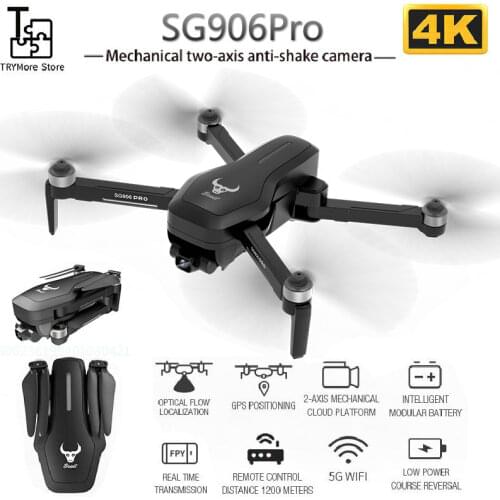 2020 New Sg906pro 5g Wifi Fpv Drone With Gps Brushless 4k Mechanical Two-axis Anti-shake Camera Rc Foldable Quadcopter Dron Gift