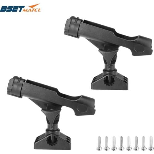 2X ABS Adjustable Boat Fishing Rod Rack Holder Device Pole Kayak Support Fixer Fix Pole Rotatable Mount Inflatable Accessories