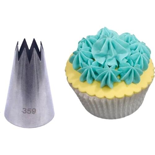 359# Cake Decorating Tools Large Size Stainless Steel Icing Piping Cream Nozzles Bakeware Pastry Tips