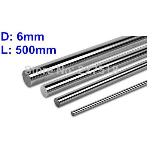 4pcs linear shaft 6mm diameter 500mm harden linear rod round shaft