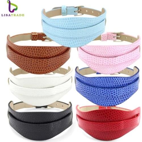 18+8MM PU Leather Wristband Bracelets " Can Choose the Color" (10 pieces/lot) Fit Slide Letter /Slide Charms LSBR011*10