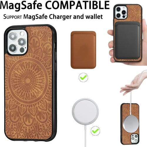 For IPhone 12 Pro Case Leather Cover For IPhone 12 Mini 12 Pro Max Soft Cases On Original Magsafe Charger Case For IPhone 12