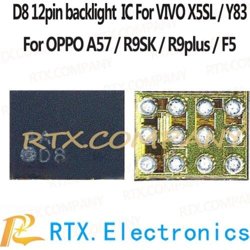 D8 12pin LM3697 LM3697YFQR For OPPO A57 R9SK R9plus vivo X5SL Y83 Backlight Light Control IC Lighting Driver Chip Mobile Repair