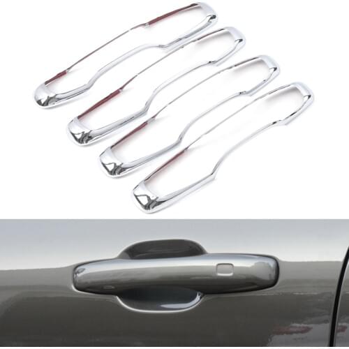 Chrome For Volvo XC60 XC90 S90 V90 2018 2019 Exterior Door Handle Bar Cover Frame Decorative ABS Trim