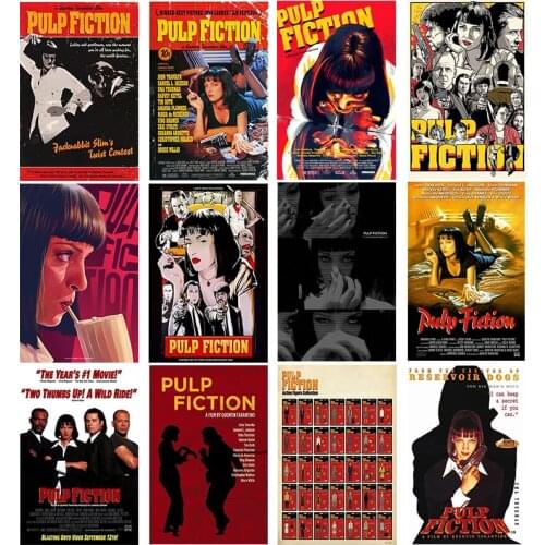 Classic Retro Movie Canvas Painting Pulp Fiction Quentin Tarantino Art Posters and Prints Print Mural Home Wall Decor Cuadros