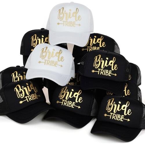 Fashion BRIDE TRIBE printing mesh cap fashion outdoor sunshade breathable hat adjustable hip hop baseball caps men women hats