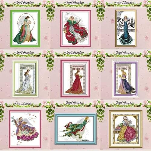 Bride Winter Angel Girl RAVEN-QUEEN 11CT 14CT Cross Stitch Sets DIY Chinese Cross-Stitch Kits Embroidery Needlework Home Decor