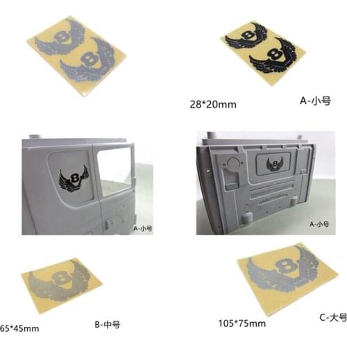 Tamiya Hercules Rc Truck Body V8 Logo Decals Sticker For 1/14 Rc Cars SCANIA R620 56323 R470 56318 6X4 4X2 Tractor Toys Diy Part