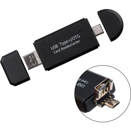 New Type C USB 3.0 USB A Micro USB Combo To 2 Slot TF SD Card Reader Universal 3 In1 OTG Type-C Card Reader For Smartphone PC