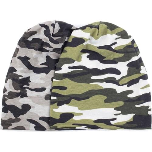 Charm Wood New Fashion Unisex Beanie Hat Slouch Camouflage Printed Caps For Woman Man Skullies Cap Adults Baggy Casual Hats