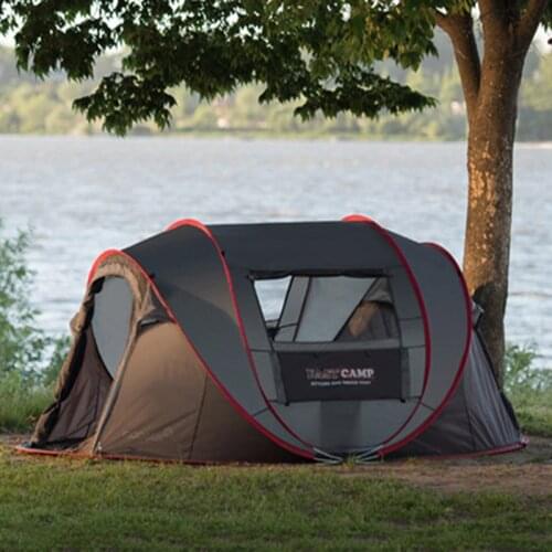 Pop Up Automatic Speed Open 3-4 Person Ultralarge Anti-UV Self-driving Tour Park Playing Camping Tent Beach Tent