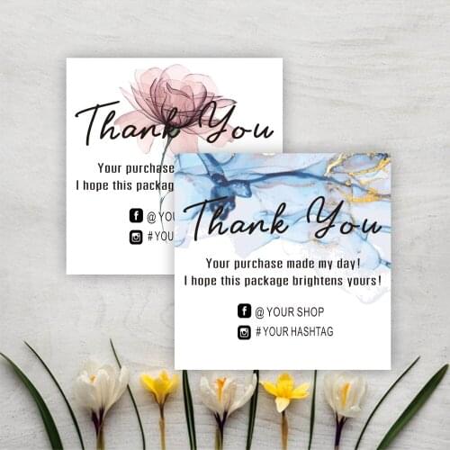 Personalised MINI Packaging Insert Card Custom Thank You For Your Order Small Business Insert card social media card