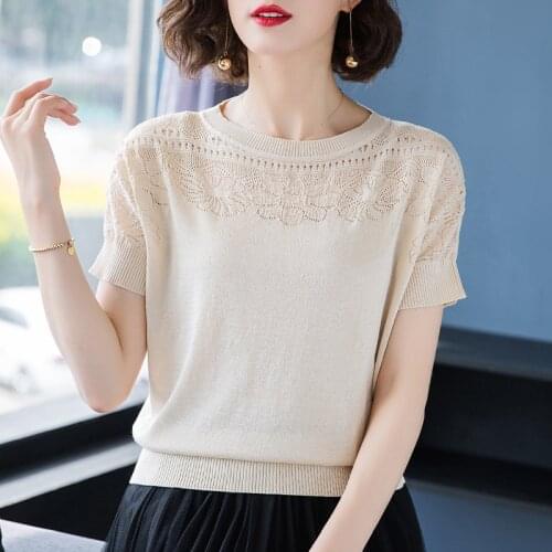 Plus size casual Summer thin oversize sweater pullovers Women basic loose cashmere sweater female o neck knit jumper