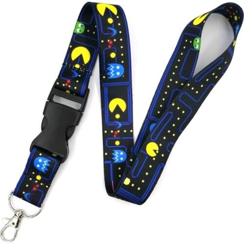 Cartoon Game Neck Strap Lanyards ID badge card holder keychain Mobile Phone Strap Gift Ribbon webbing necklace