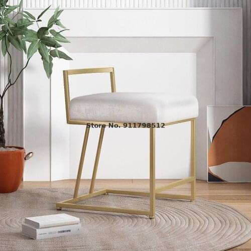 Light luxury dressing stool makeup chair minimalist modern backrest girl Nordic net red desk dressing table sofa stool