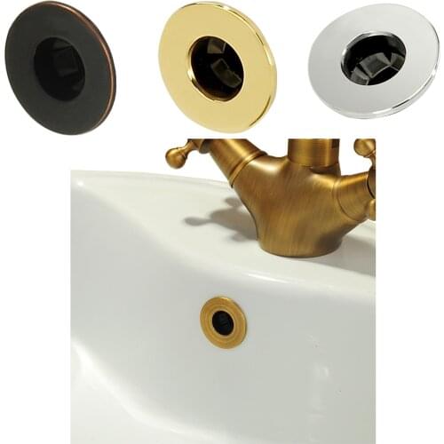 SHGO HOT-New design Bathroom Basin / Sink Overflow Cover/Brass Six-foot ring Bathroom Product Basin Tidy Insert Replacement WF-0