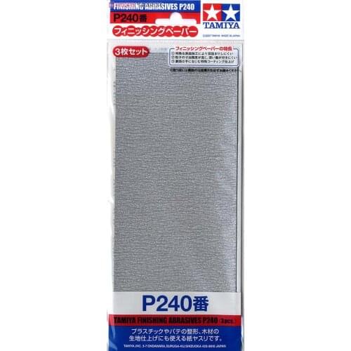 Tamiya 87093 Model Craft Tools Finishing Abrasives P240 (3pcs)