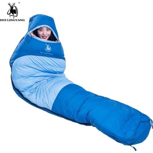 Outdoor Products Mami Winter White Duck Down Mummy Down Sleeping Bag 800g Filling -10
