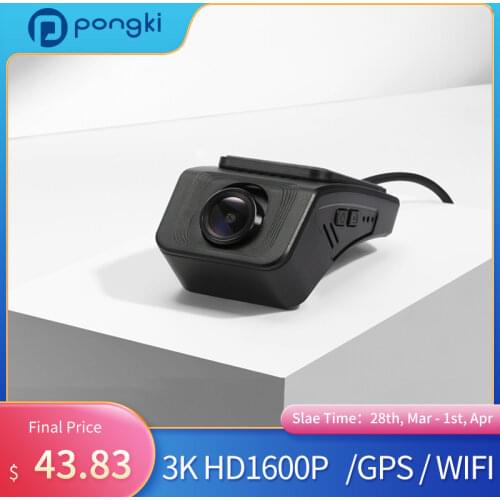 Pongki Mini5 3K HD1600P Dash Cam Hidden Camera Car DVR Night Vision Video Recorder Wifi APP GPS 24H Parking Surveillance Camera
