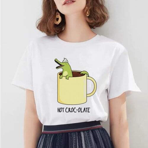 Women T Shirt Kawaii Animal Harajuku Funny Creative Tshirt Streetwear Cute Cartoon Female T-Shirt Short Sleeve Kpop Shirt
