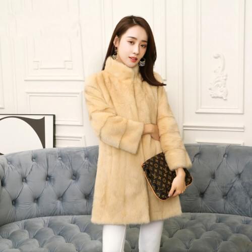 2020 Real Mink Coat Female Luxury Long Jackets Winter Jacket Women Natural Full Pelt Fur Coats Chaqueta Mujer MY3973