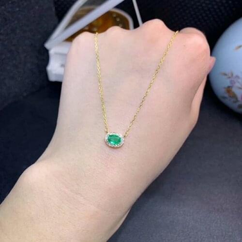 SHILOVEM 925 sterling silver real Natural Emerald sapphire ruby pendants classic fine Jewelry women gift dz0406189agmlhl