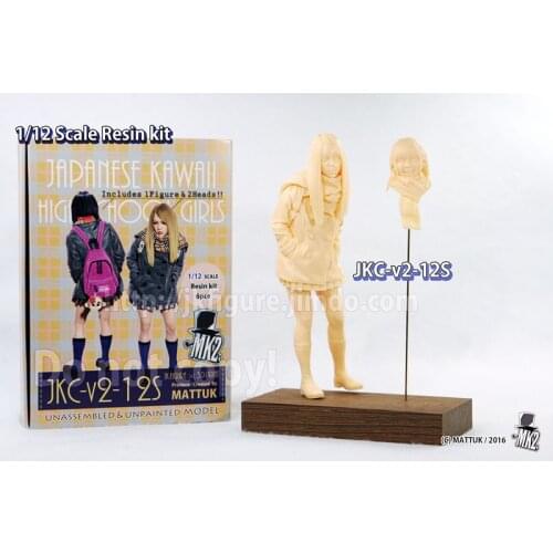1/12 Resin Model Kits GK Girl in school uniform(541) only one figure and two heads Unassambled Unpainted
