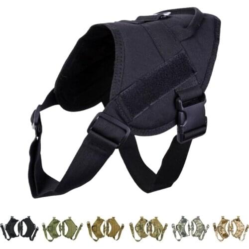 1000D Nylon Molle Hunting Dog Clothes Military Police Dog Vest Outdoor Combat Training Dog Vest Tactical Service Dog Harness