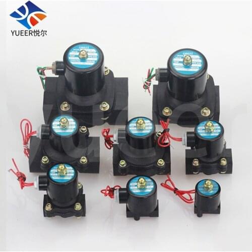 2/2 way 220v 24v 1/4"-1 1/4" direct acting plastic water oil gas valves