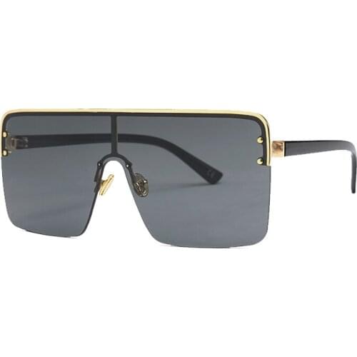 2021 fashion square high quality one-piece frame sunglasses female luxury brand men driving outdoor goggles UV400