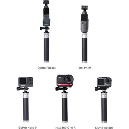 Aluminum selfie stick rod with pocket camera Adapter for dji osmo action /osmo pocket /FIMI PALM camera accessories