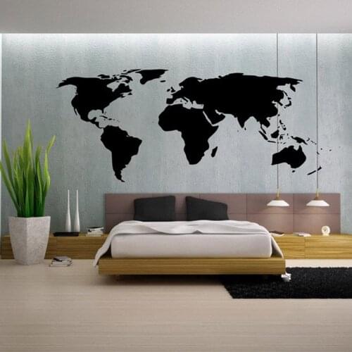 Large World Map Wall Decal Wanderful Vinyl Wall Sticker Living Room Bedroom Decor Accessories Modern Home Decoration C527