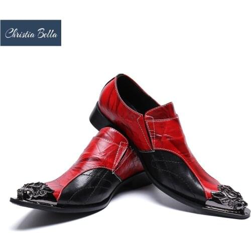 Christia Bella Italian Style Handmade Men Shoes Pointed Toe Flats Business Dress Shoes Gold Designer Shoes Brand Zapatos Hombre