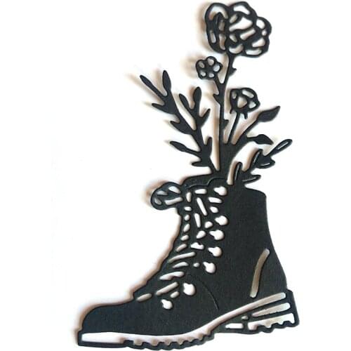 Flower Shoes Metal Cutting Dies Stencil Template For DIY Scrapbooking Embossing Paper Cards Album Making Craft Dies Cut