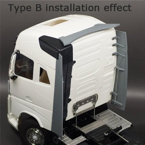 Simulation Spoiler Container Tail Spoiler for 1/14 Tamiya Volvo FH16 750 56360 RC Tractor Trucks Accessories Parts