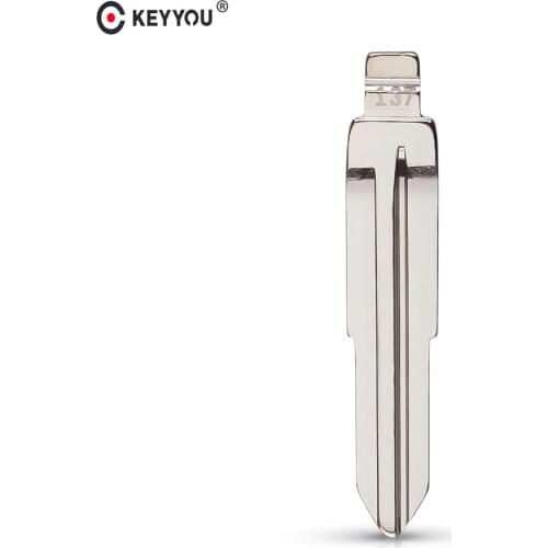 KEYYOU 10pcs / 20pcs 137# Metal Blank Flip KD Replacement Car Remote Key Blade For Ssangyong S170 Uncut HYN10 Blade