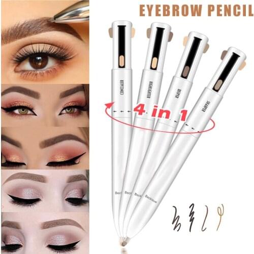 4 in 1 Easy to Wear Eyebrow Contour Pen Defining Highlighting Eyebrow Microblading MA