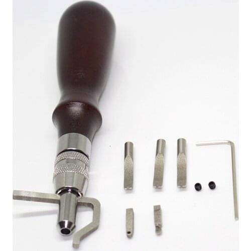 7 In 1 Multipurpose Leather Craft Tool Sew&Crease Leather Edge Beveler Tool Set for Leather Making Tools Leather Crafts