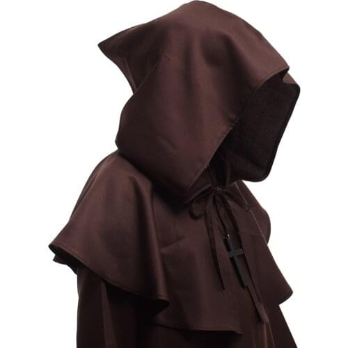 Fashion Halloween Hooded Cloak Short Decorative Cosplay Cloak Costume Cape For Adults Clothing Accessories For Halloween Party