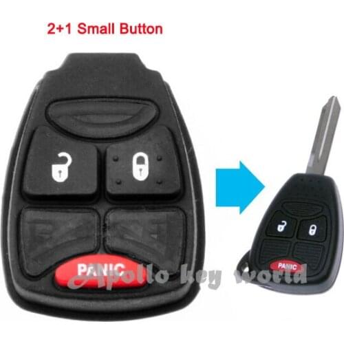 New Replacement Rubber Button Pad For Chrysler Jeep Dodge 2+1 Button Remote key (Small Button)10PCS/lot