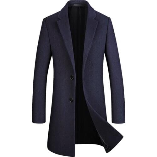 Winter new wool coat, Korean version slim wool coat, mens long wind coat, coat man