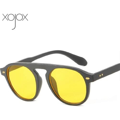 XojoX Round Sunglasses for Women Brand Designer Sun Glasses Men Vintage Eyeglasses Gradient Outdoor Goggles