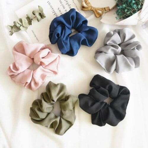 1 PC satin scrunchies Elastic Hair Bands Ponytail Holder Girl Women Fashion Hair Accessories