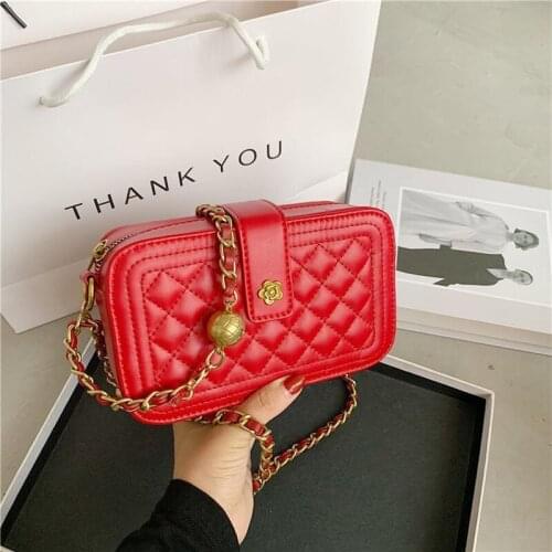 Chain Designer Branded Mini PU Leather Crossbody Bags For Women 2020 Shoulder Handbags Female Travel Trending Hand Bag