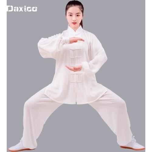 Tai Chi Uniform Man Kungfu Clothing Woman Chinese Style Martial Arts Morning Exercise Bruce Lee Tang Suit Wing Chun Suit