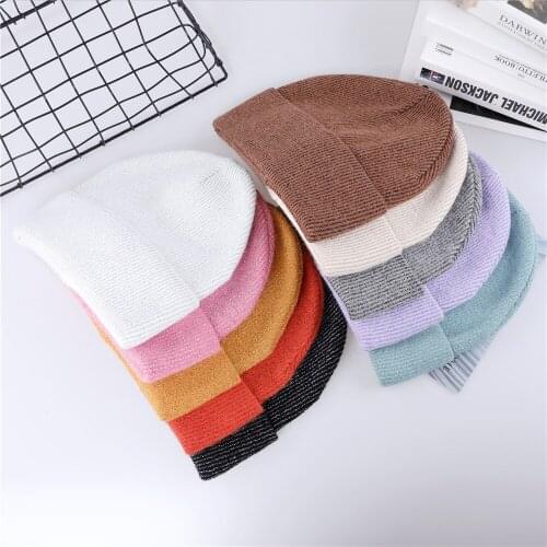 Winter Hat for Women Cashmere Knitted Beanies Thick Warm Vogue Ladies Cotton Hat Female Beanie Hats