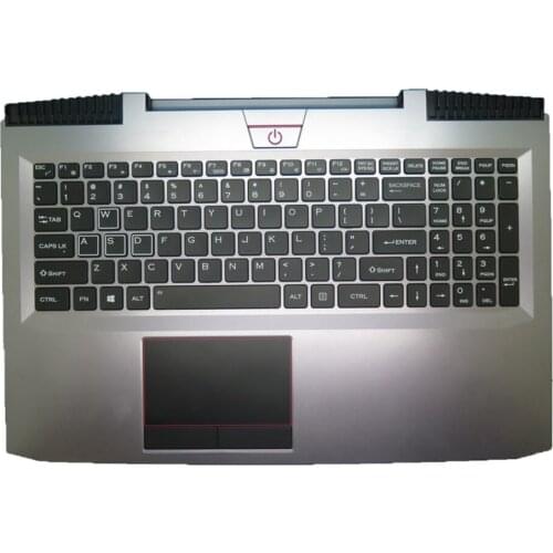 Laptop Palmrest For BBEN G16 15.6" silver with Touchpad US English backlit keyboard upper case new